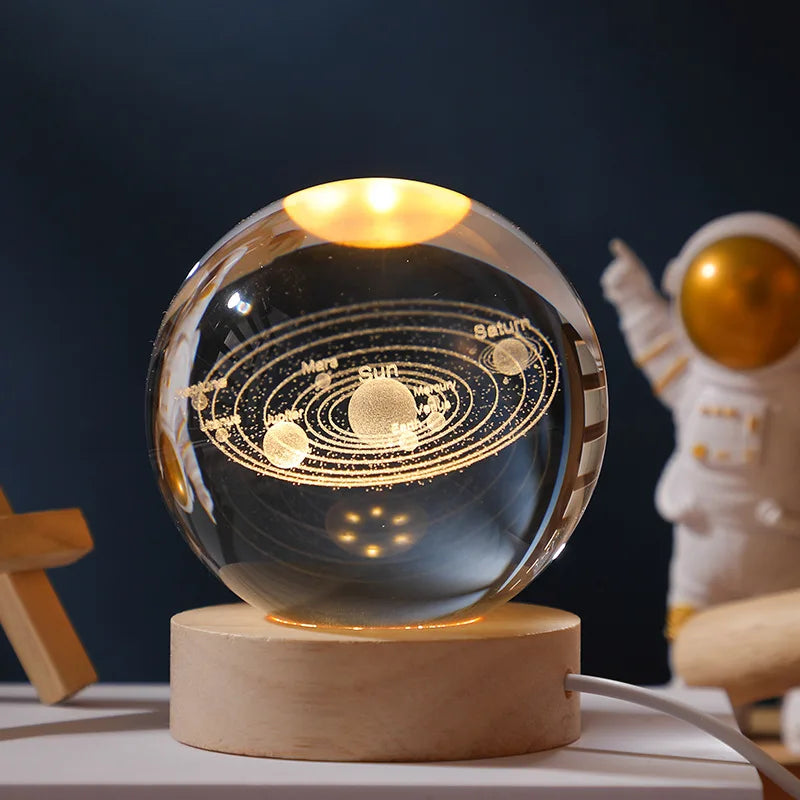 CosmoGlow™ 3D Galaxy Crystal Lamp